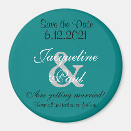 Save the Date Aquamarine grüne Magnete Magnet