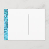 Save The Date | Aquamarine Sequenzen Ankündigungspostkarte (Rückseite)