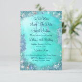 Save the Date Aquamariner Seejuwel Süß 16 (Stehend Vorderseite)