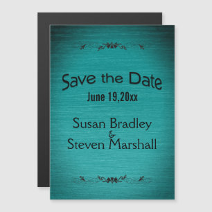 Save the Date Aquamariner Text Magneteinladung