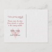 Save the Date Aquarellbukett Ankündigungspostkarte (Rückseite)