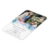 Save the Date Aquarellfarben Einzigartige Hochzeit Magnet (Linke Seite)