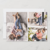 Save the Date Aquarellfarben Sukkulente 4-Foto-Kar Einladung (Rückseite)