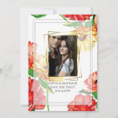 Save The Date | Aquarellfarbener Foto Einladung (Vorderseite)