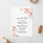 Save the Date Aquarellkarte Mitteilungskarte (Vorderseite/Rückseite Beispiel)