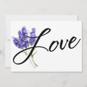 Save the Date Aquarelllavender-Blume (Rückseite)