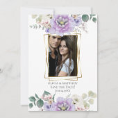 Save The Date | Aquarelllavender Peony Floral Einladung (Vorderseite)