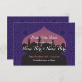 Save the Date arabische Nächte - Einladungen für H (Vorne/Hinten)