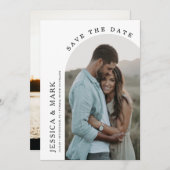 Save the Date Arch Foto Wedding Einladung (Vorne/Hinten)