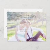 SAVE THE DATE Arch Typografy Foto Postkarte (Vorne/Hinten)
