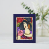 Save the Date Art Deco Vivid Vivian (Stehend Vorderseite)