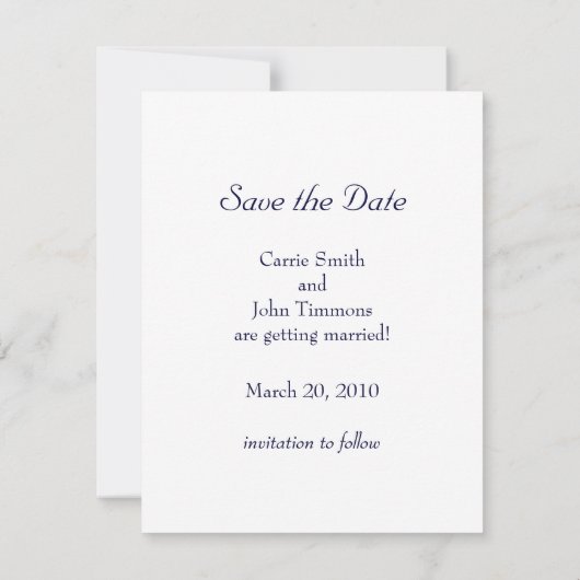 Save the Date Art Deco Vivid Vivian (Rückseite)