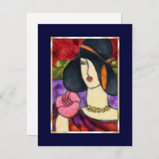 Save the Date Art Deco Vivid Vivian (Vorne/Hinten)