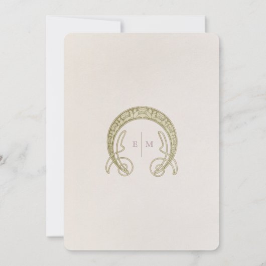 Save the Date Art Nouveau William Morris Lavender Einladung (Rückseite)