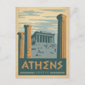 Save The Date | Athen, Griechenland Ankündigungspostkarte (Vorderseite)