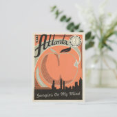 Save The Date | Atlanta, GA Ankündigungspostkarte (Stehend Vorderseite)