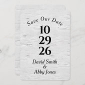 Save the Date auf Birch Tree (Vorne/Hinten)