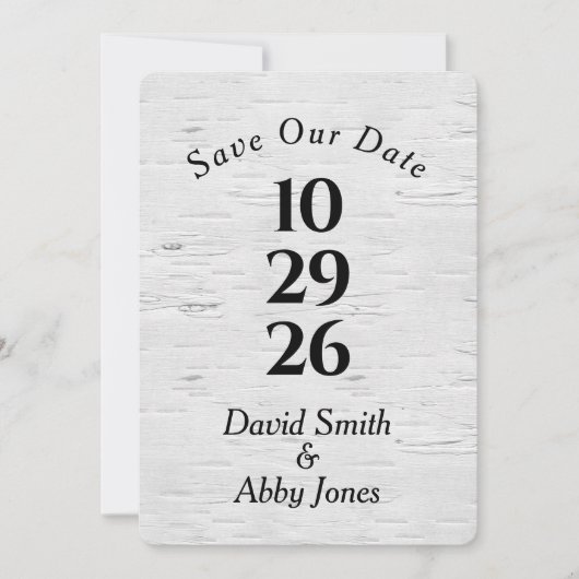 Save the Date auf Birch Tree (Vorderseite)