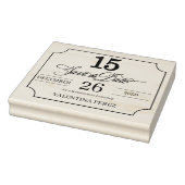 Save the Date auf Englisch für Quinceanera Gummistempel (Stempel)