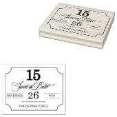 Save the Date auf Englisch für Quinceanera Gummistempel (Stempel)