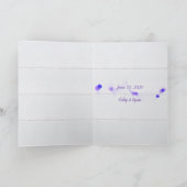 Save the Date auf Weißpapier mit Band Ankündigung (Innenseite)