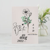 Save the Date Aufforderungen Einladung (Stehend Vorderseite)