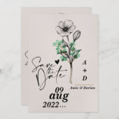 Save the Date Aufforderungen Einladung (Vorne/Hinten)