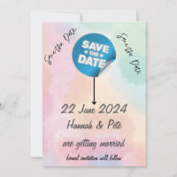 SAVE THE DATE Aufkleber/bearbeitbarer Text
