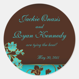 Save the Date Aufkleber Elegant Gold Floral BB