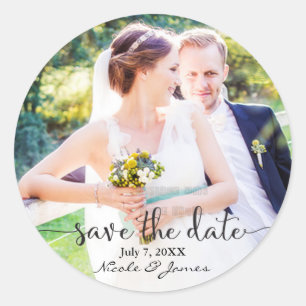 SAVE THE DATE Aufkleber für Fotos