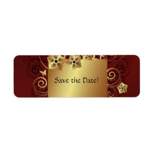 Save the Date Aufkleber - Gold