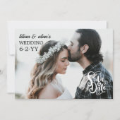 Save the Date Aufkleber H Foto Ankündigung (Vorderseite)