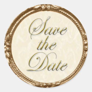 Save the Date Aufkleber/Siegel Runder Aufkleber