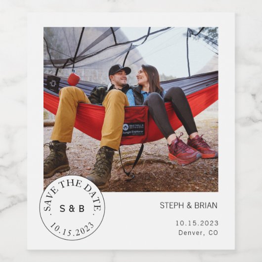 Save the Date Aufkleber (Wein- und Biermarken) (Einzelnes Label)