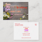 Save the Date aus Holz Mitteilungskarte (Vorne/Hinten)