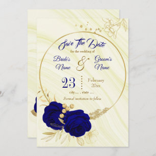 Save the Date aus römisch-blauem Gold
