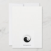 SAVE THE DATE b/w YinYang doves Hochzeitskarte (Rückseite)