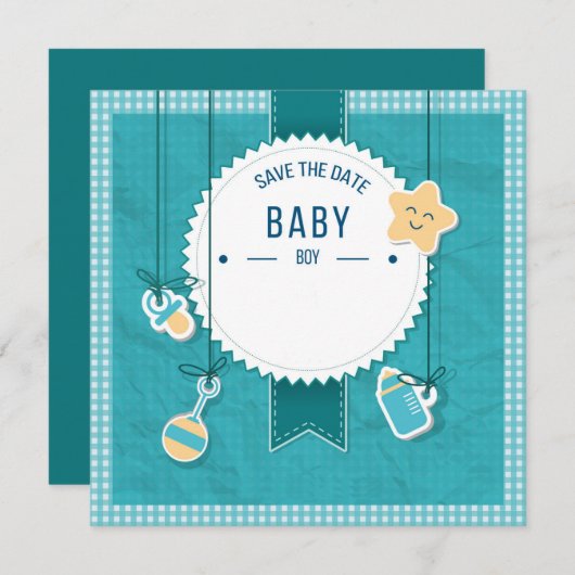 Save The Date - Baby Boy (Vorne/Hinten)