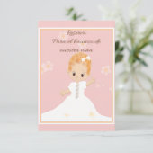 Save the Date Baby Girl Spanisch (Stehend Vorderseite)