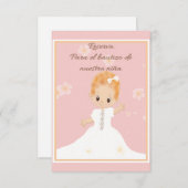 Save the Date Baby Girl Spanisch (Vorne/Hinten)