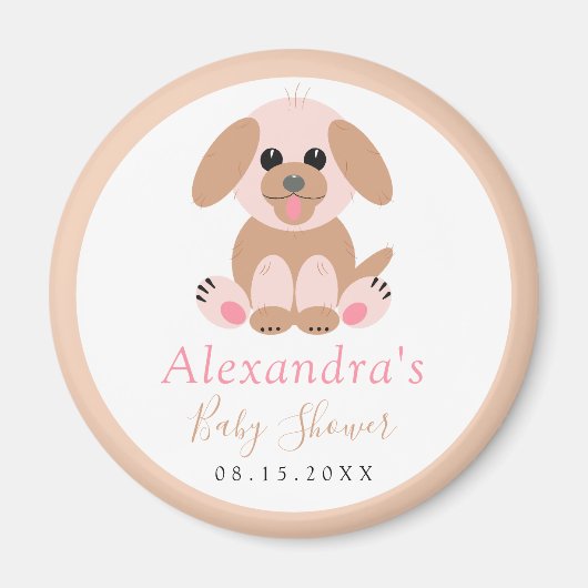 Save the Date Baby Personalisiert neutrale Welpe Magnet (Vorne)