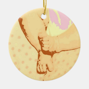 Save the Date Baby Shower Keramik Ornament