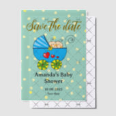 Save the Date Baby-Twin-Babydusche Pergament Einladungen (Versetzt (Einladung))
