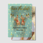 Save the Date Baby-Zwillinge Babydusche Pergament Einladungen (Versatz (Ehepaar))