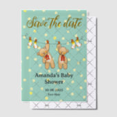 Save the Date Baby-Zwillinge Babydusche Pergament Einladungen (Versetzt (Einladung))