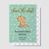 Save the Date Babydusche Pergament Einladungen (Versetzt (Einladung))