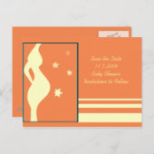 Save the Date Babydusche Postkarte (Vorne/Hinten)