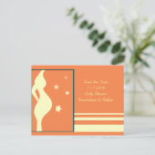 Save the Date Babydusche Postkarte (Stehend Vorderseite)