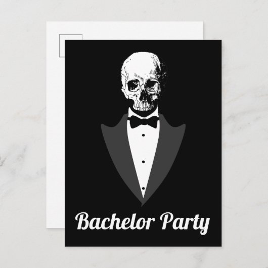Save the Date Bachelor Party Ankündigungspostkarte (Vorne/Hinten)