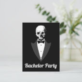 Save the Date Bachelor Party Ankündigungspostkarte (Stehend Vorderseite)